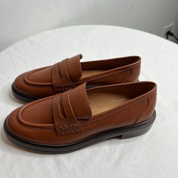 Madewell Womens $158 Vernon Loafer in Leather Dried Maple Size 7 NL839 - Picture 3 of 9